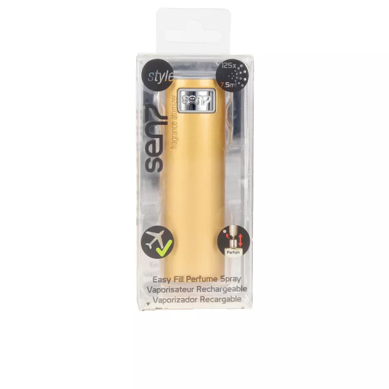 STYLE refillable parfum atomizer -gold 120 sprays 7.5 ml