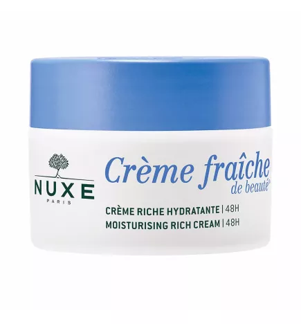 CRÈME FRAÎCHE DE BEAUTÉ® - Crème riche hydratante 48h pour peaux sèches, 50 ml.