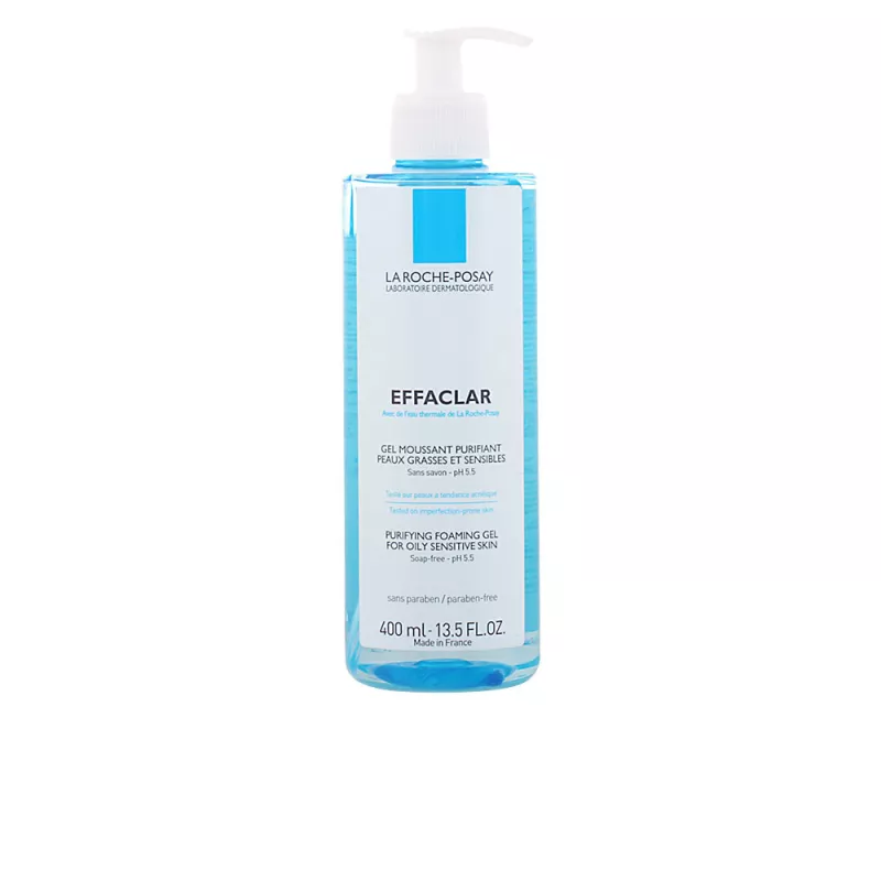 EFFACLAR gel moussant purifiant pour peaux grasses et sensibles en 400 ml.