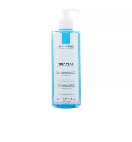 EFFACLAR gel moussant purifiant pour peaux grasses et sensibles en 400 ml.