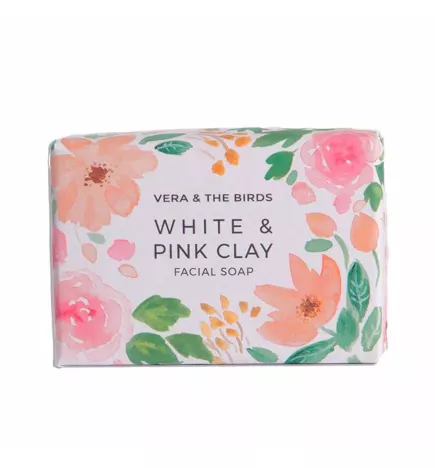 Savon Facial à l'Argile Blanc & Rose 100 gr