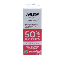 PROMOTION : Ensemble de deux tubes de 75 ml de pâte dentifrice à la ratanhia pour l'hygiène bucco-dentaire.