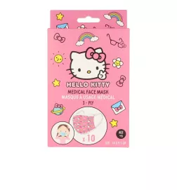 Masque chirurgical Hello Kitty pour enfants, pack de 10 pièces.