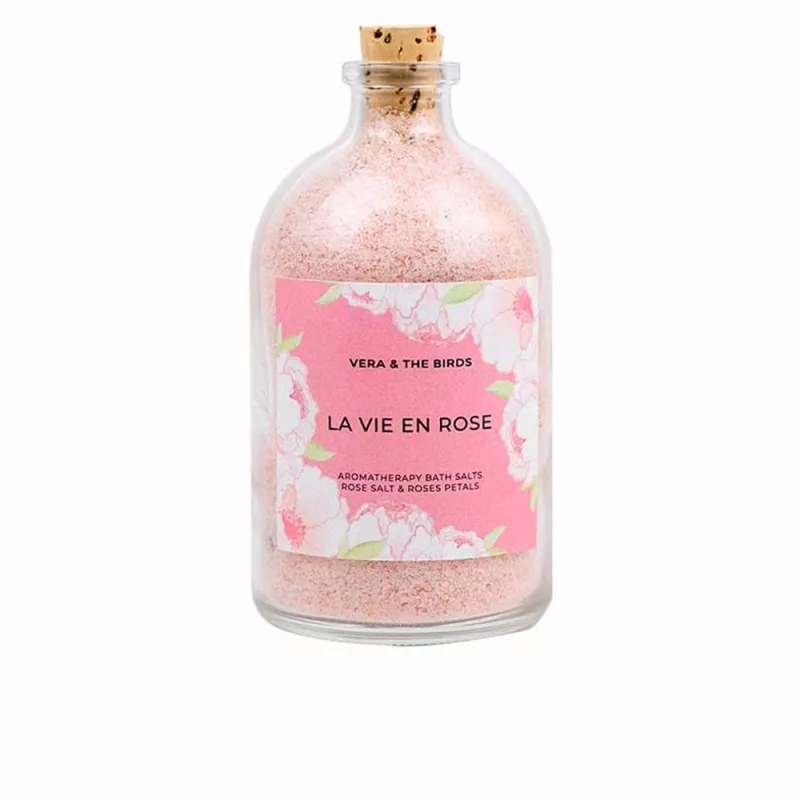 Sels de bain aromathérapie LA VIE EN ROSE de 120g.