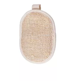 ÉPONGE de bain sisal et coton avec attache 1 pc