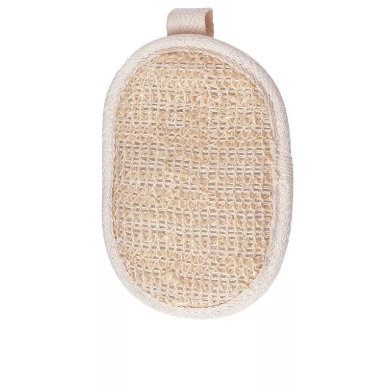 ÉPONGE de bain sisal et coton avec attache 1 pc