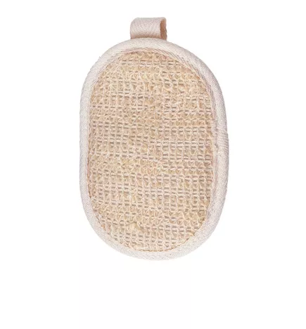 ÉPONGE de bain sisal et coton avec attache 1 pc