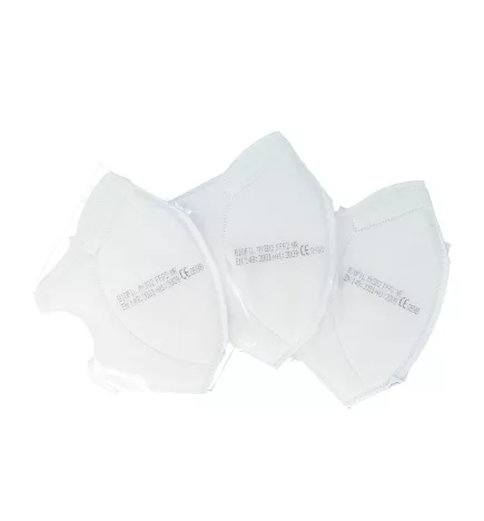 Masque facial FFP2 FARMA jetable pour enfants, auto-filtrant Ref blanc 3 pcs.