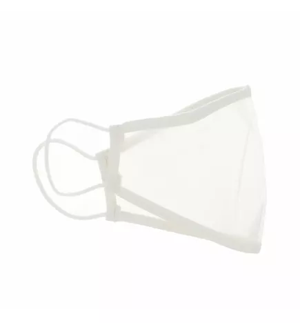 Masque facial réutilisable en tissu transparent pour enfants de 7 à 12 ans Ref blanche 1 u, par FARMA.