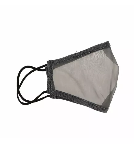 Masque réutilisable en tissu transparent pour enfants de 7 à 12 ans Ref gris 1 unité FARMA.