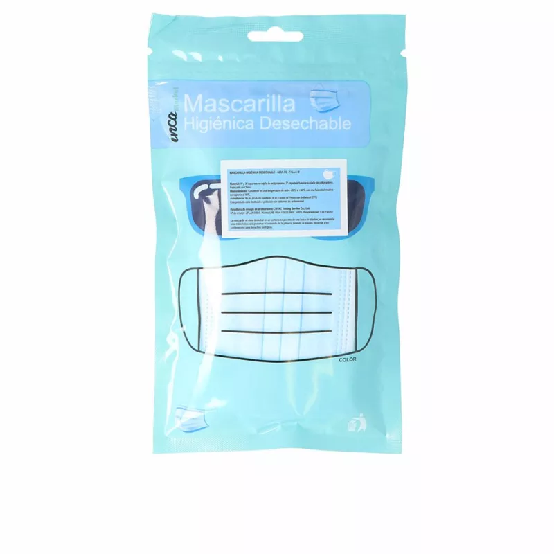 Masque facial jetable pour adultes MARKET hygiénique - lot de 10.