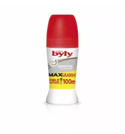 BYLY SENSITIVE MAX déodorant roll-on 100 ml pour peaux sensibles.