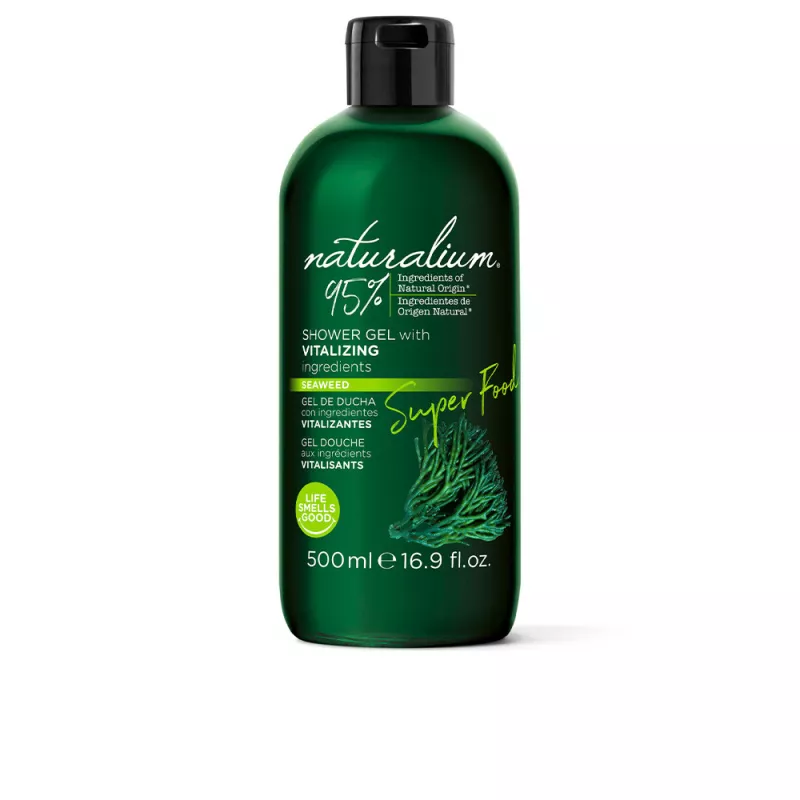 Gel douche vitalisant aux SUPER ALIMENTS à base d'algues de mer - 500 ml.