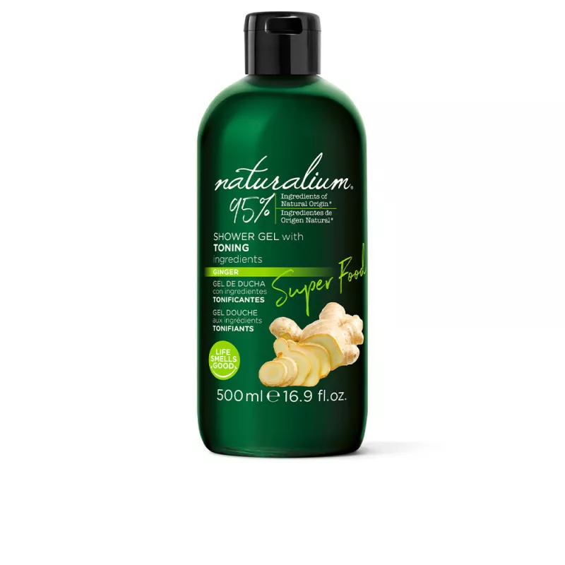 Gel douche tonifiant au gingembre SUPER FOOD de 500 ml.