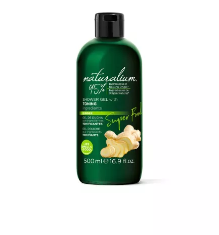 Gel douche tonifiant au gingembre SUPER FOOD de 500 ml.