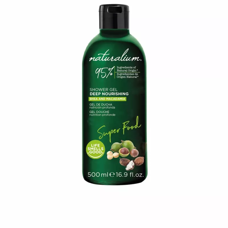 Gel Douche Nourrissant SUPER FOOD à la Noix de Macadamia - 500 ml