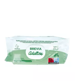 BREVIA lingettes nettoyantes adultes avec lotion 30x20 cm 60 pcs