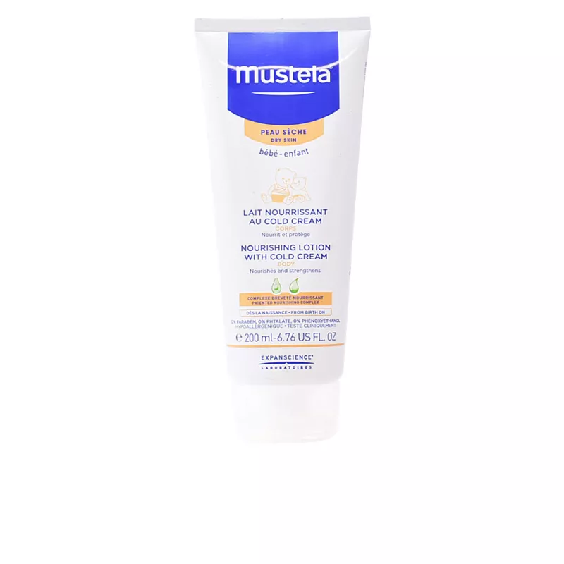 Lotion nutritive pour bébé-garçon avec crème froide pour peaux sèches 200 ml.