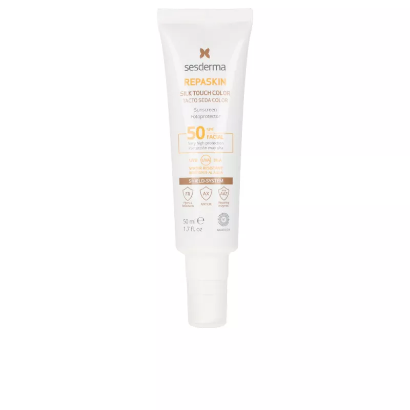 REPASKIN FACIAL SPF50 tacto seda con color 50 ml