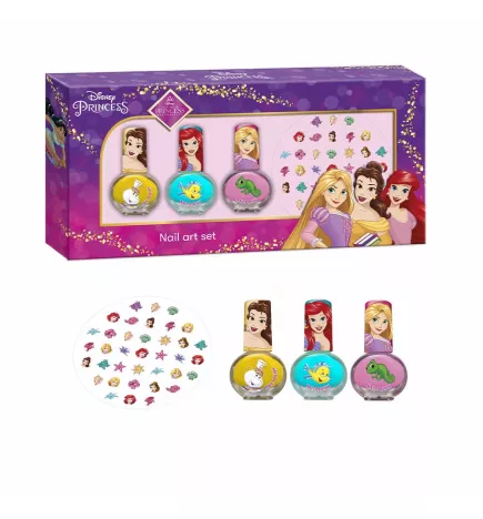 PRINCESAS DISNEY SET UÑAS coffret 4 articles